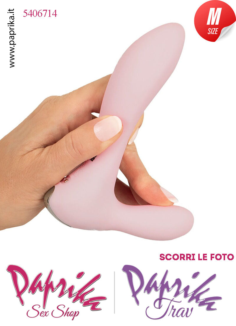 Mini Rabbit Rosa Silicone Vibrante Punto G Clitoride 10 Funzioni 10/14 cm Ø 34