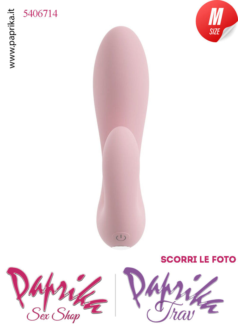 Mini Rabbit Rosa Silicone Vibrante Punto G Clitoride 10 Funzioni 10/14 cm Ø 34