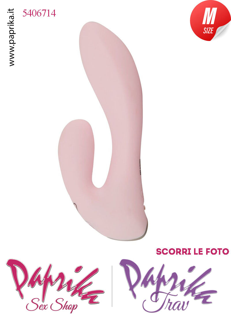 Mini Rabbit Rosa Silicone Vibrante Punto G Clitoride 10 Funzioni 10/14 cm Ø 34