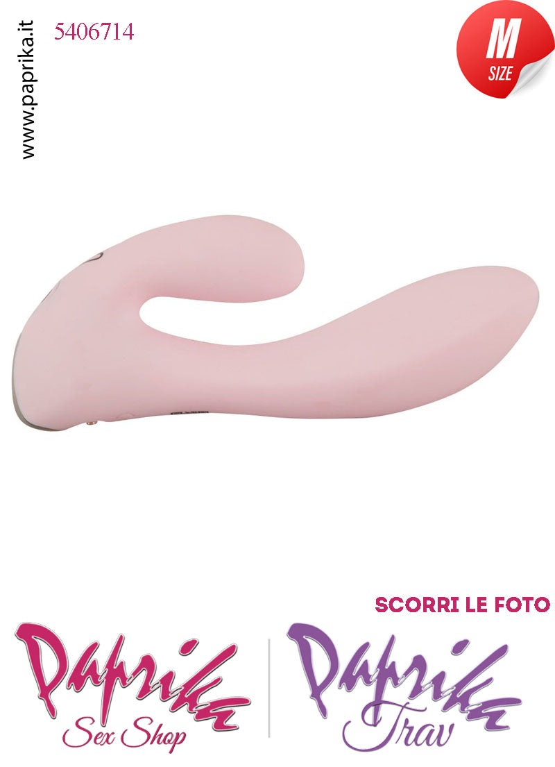 Mini Rabbit Rosa Silicone Vibrante Punto G Clitoride 10 Funzioni 10/14 cm Ø 34
