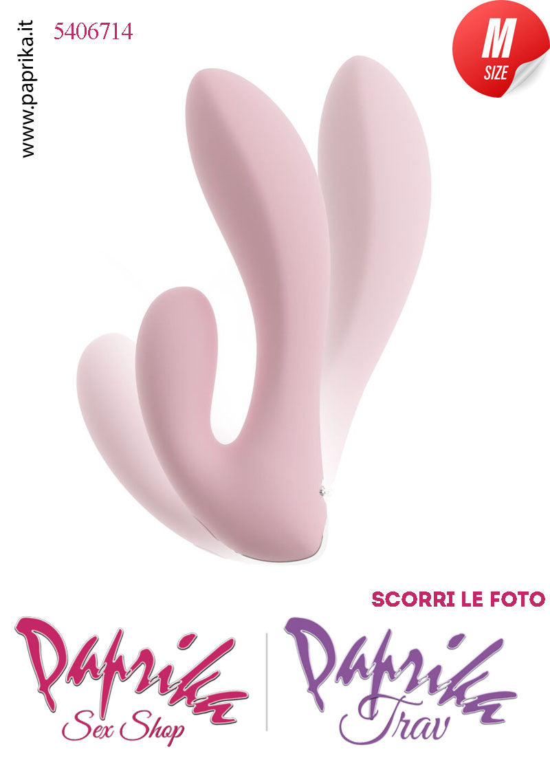 Mini Rabbit Rosa Silicone Vibrante Punto G Clitoride 10 Funzioni 10/14 cm Ø 34