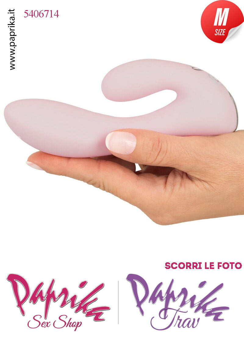Mini Rabbit Rosa Silicone Vibrante Punto G Clitoride 10 Funzioni 10/14 cm Ø 34