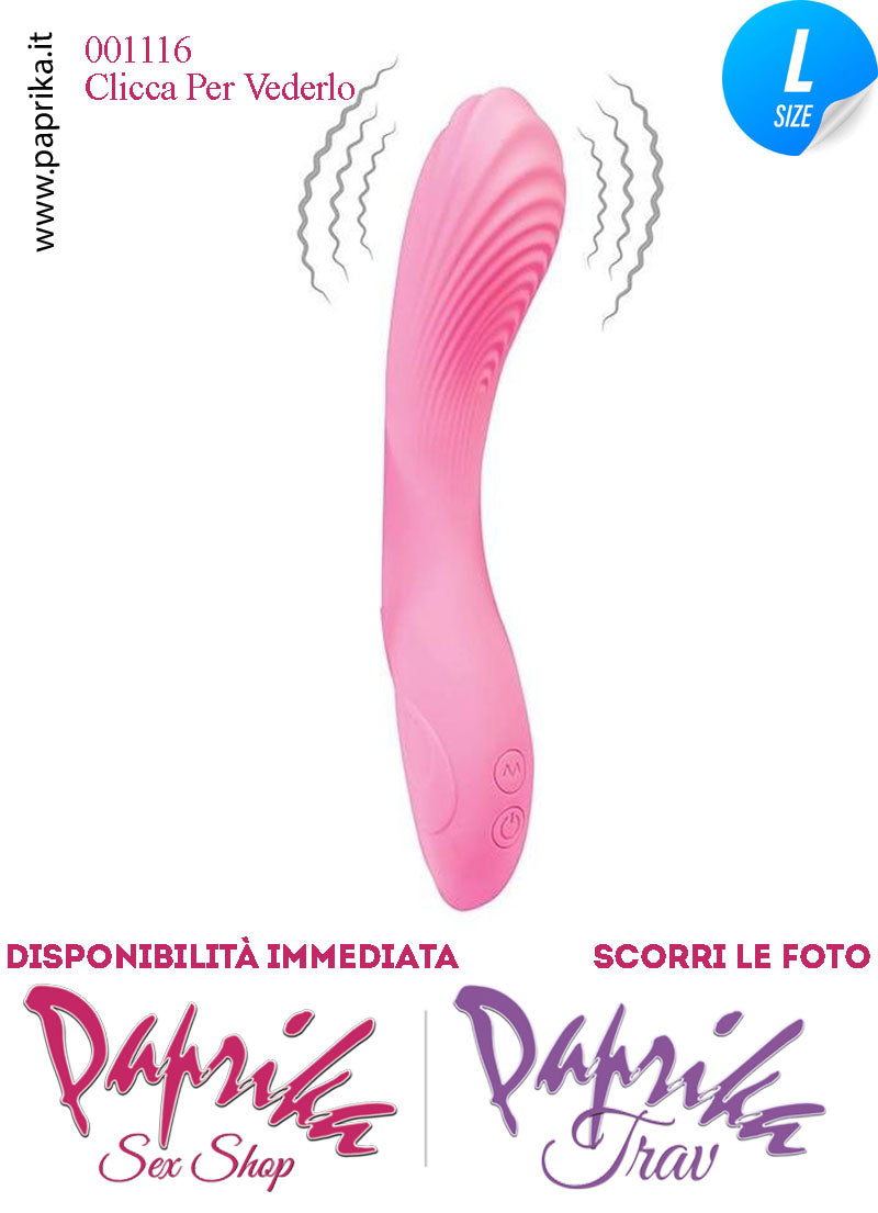 Vibratore Design Silicone Rosa Punto G Stimolante 10 Velocità 14/21 cm Ø 38