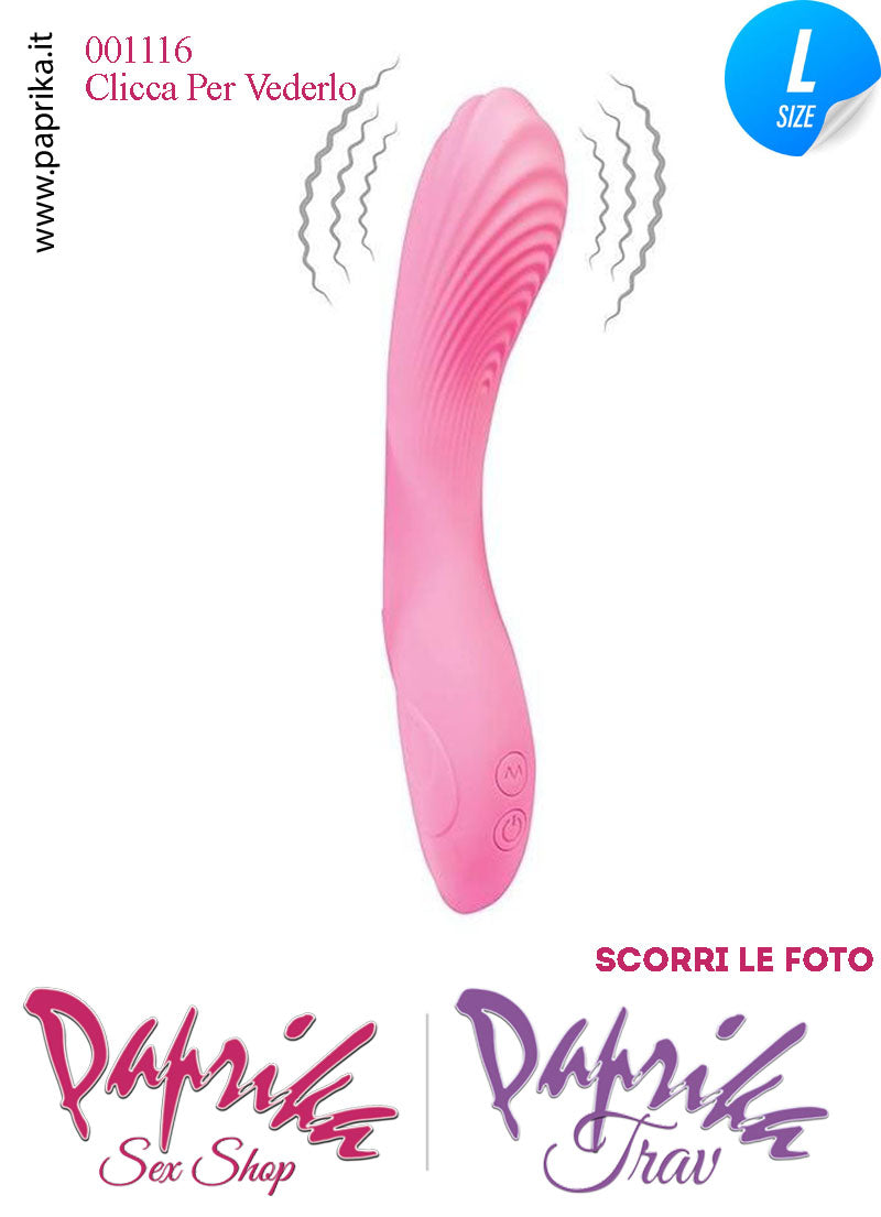 Vibratore Design Silicone Rosa Punto G Stimolante 10 Velocità 14/21 cm Ø 38