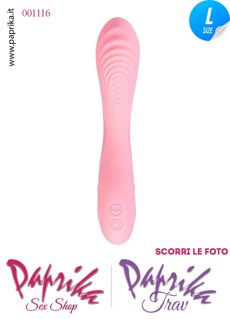 Vibratore Design Silicone Rosa Punto G Stimolante 10 Velocità 14/21 cm Ø 38