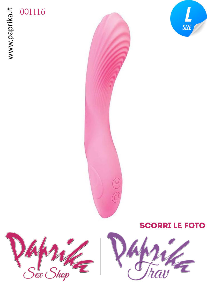 Vibratore Design Silicone Rosa Punto G Stimolante 10 Velocità 14/21 cm Ø 38