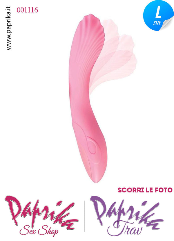 Vibratore Design Silicone Rosa Punto G Stimolante 10 Velocità 14/21 cm Ø 38