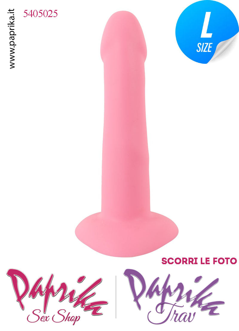 Vibratore Silicone Rosa Unisex Venature Ventosa Cuore 10 Velocità 19 cm Ø 38
