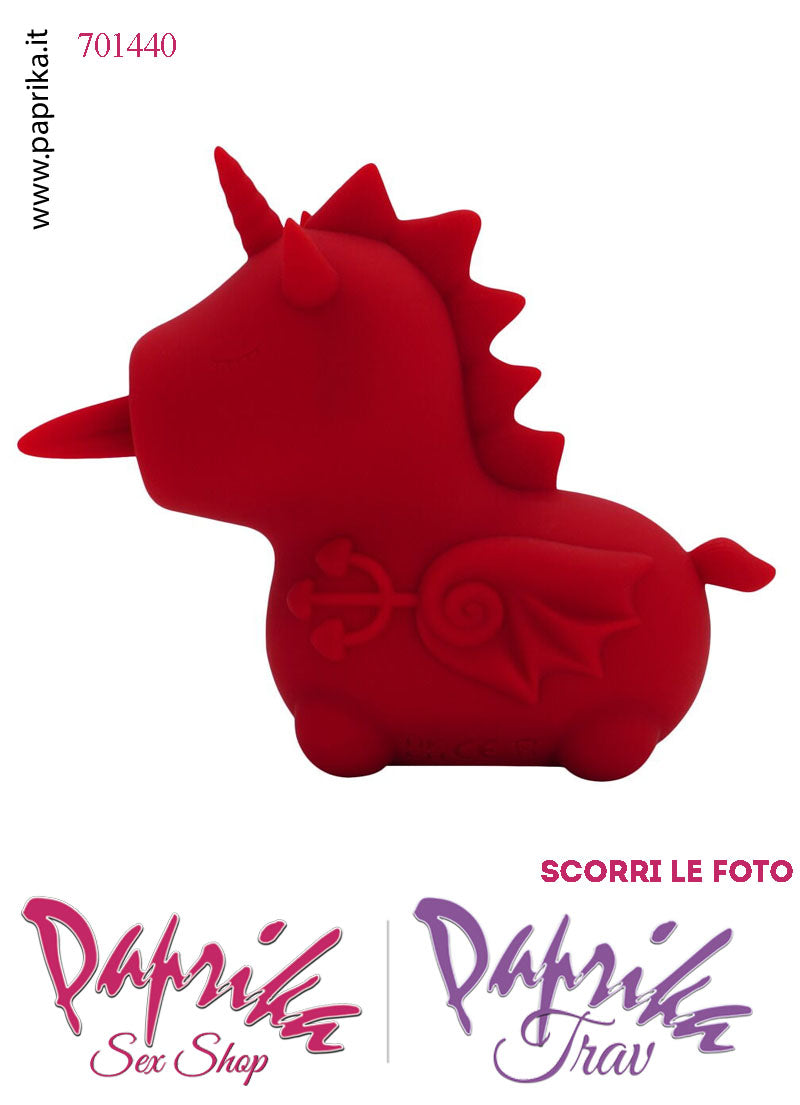 Unicorno Vibratore Doppia Lingua Clitoride Silicone 10 Velocità