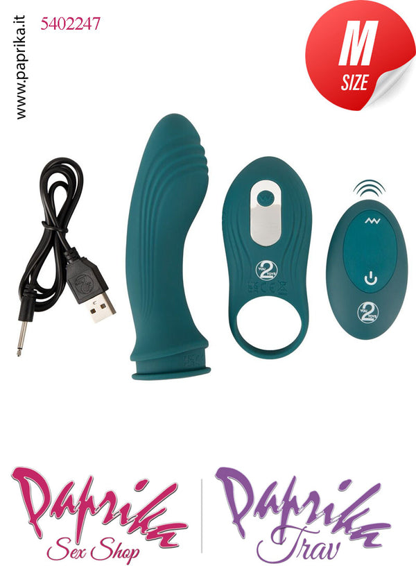 Vibratore 3 in 1 Vaginale da Inserire Clitorideo Anello Maschile 13 cm Ø 35 Silicone