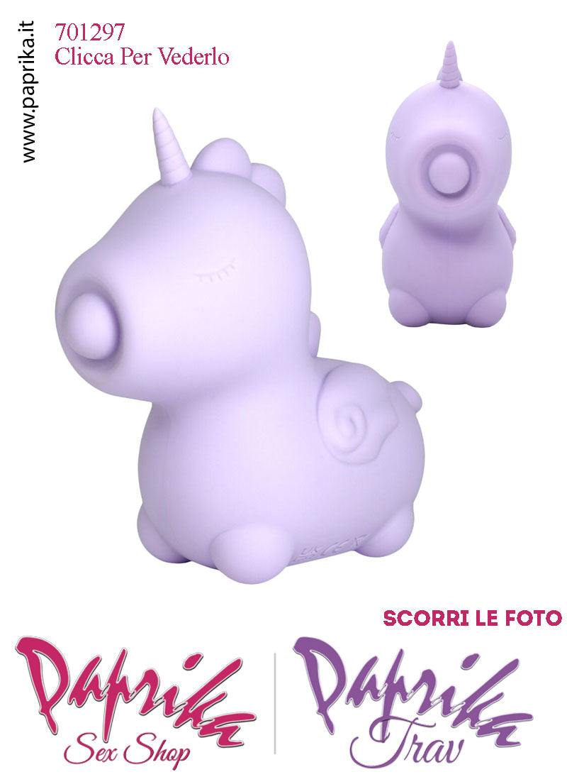 Unicorno Vibratore Clitoride Tocco Sporgente Tapping Silicone 10 Velocità