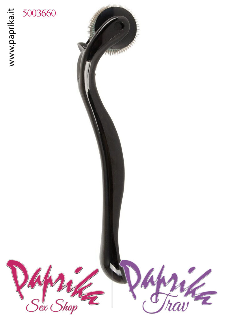 Rotella Pinwheel Wartenberg 9 Dischi 250 Aghi Appuntiti Acciaio Anodizzato Bdsm