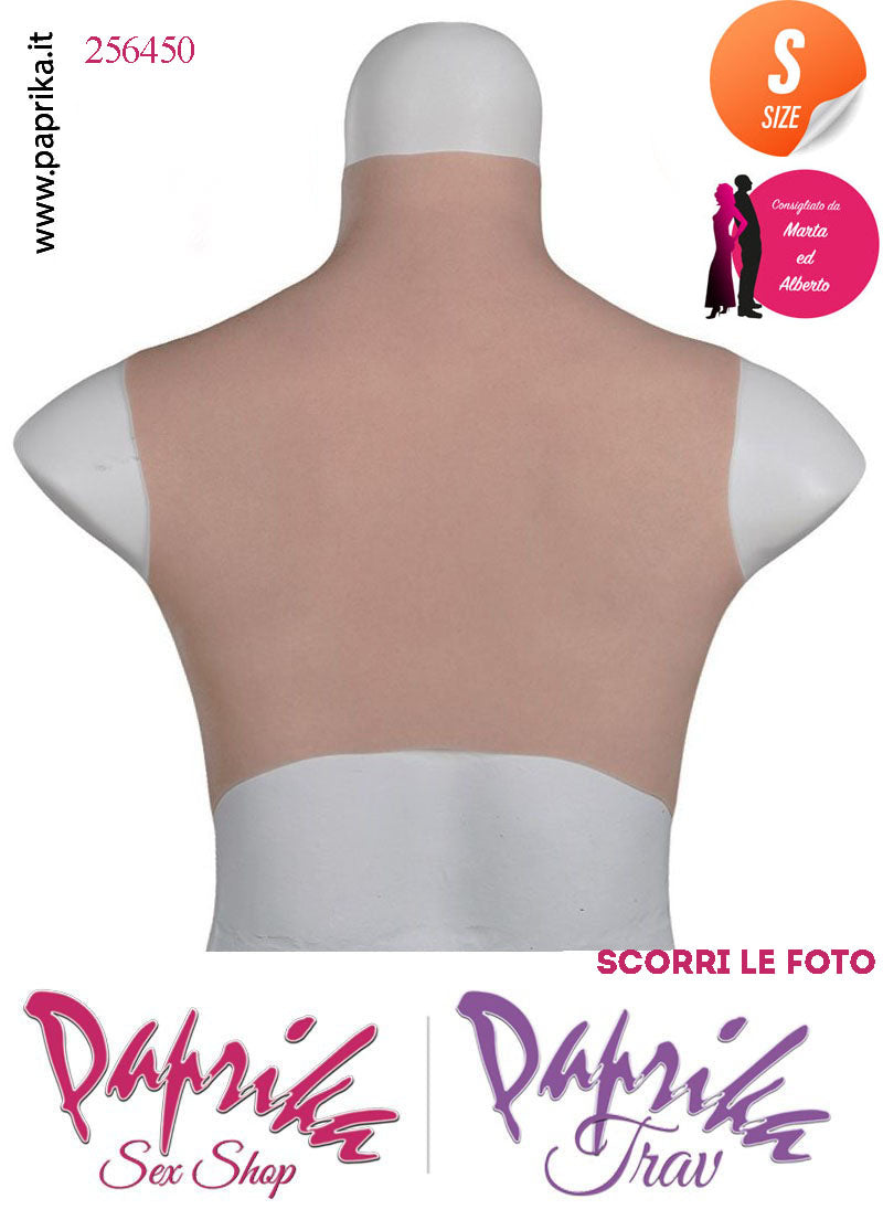 Top Indossabile Trav Seno Silicone 3^ Misura Coppa C Small Collo Alto Realistico