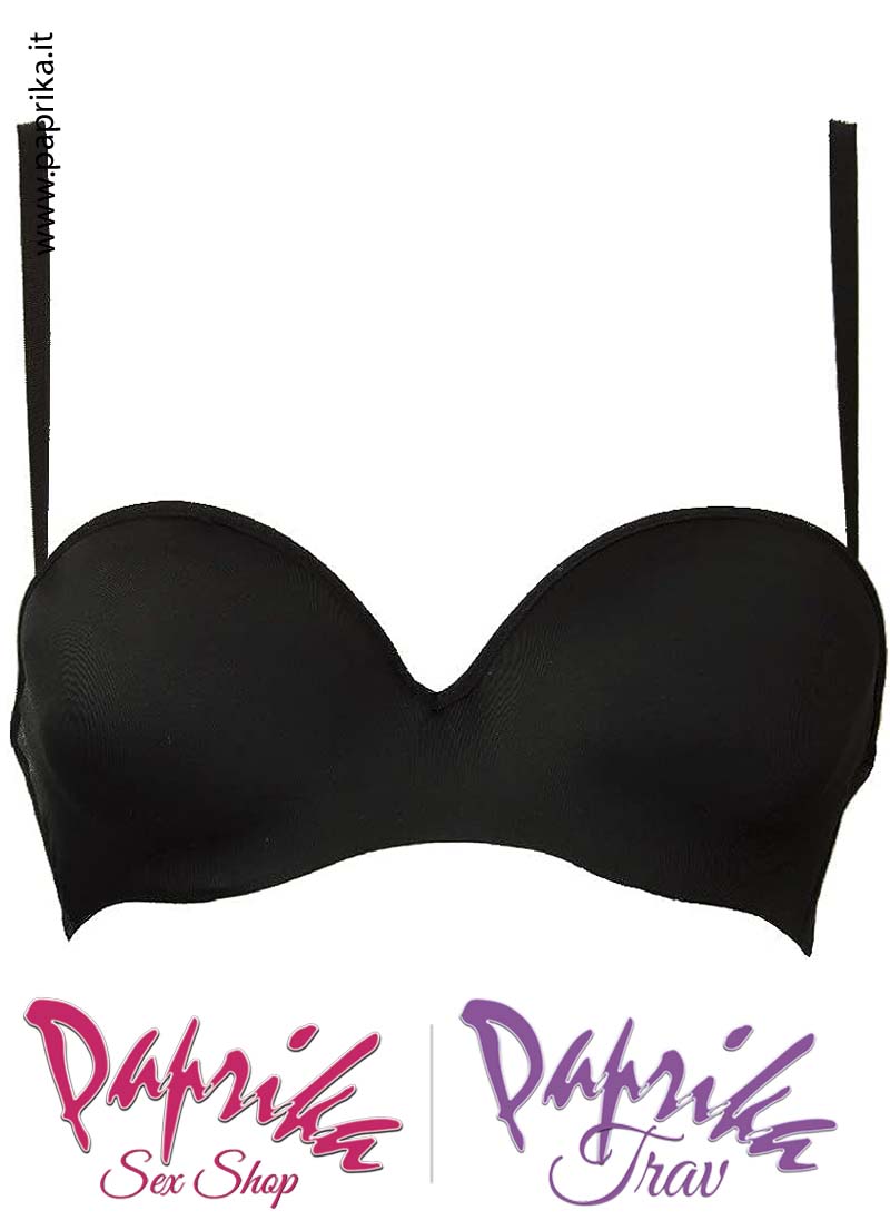 Reggiseno Fascia Liscio Coprente Imbottito Spalline Sottili