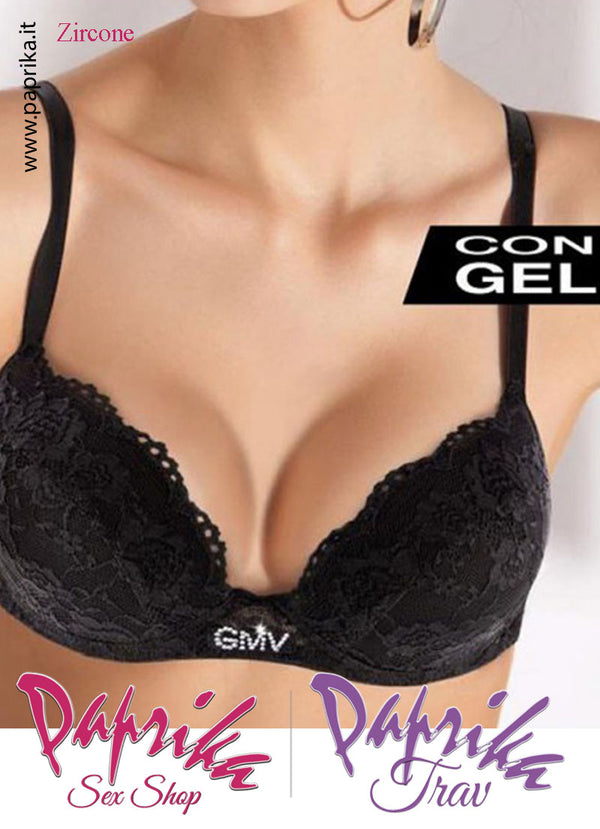 Reggiseno Pizzo Imbottito Gel Coprente Spalline Staccabili Regolabili