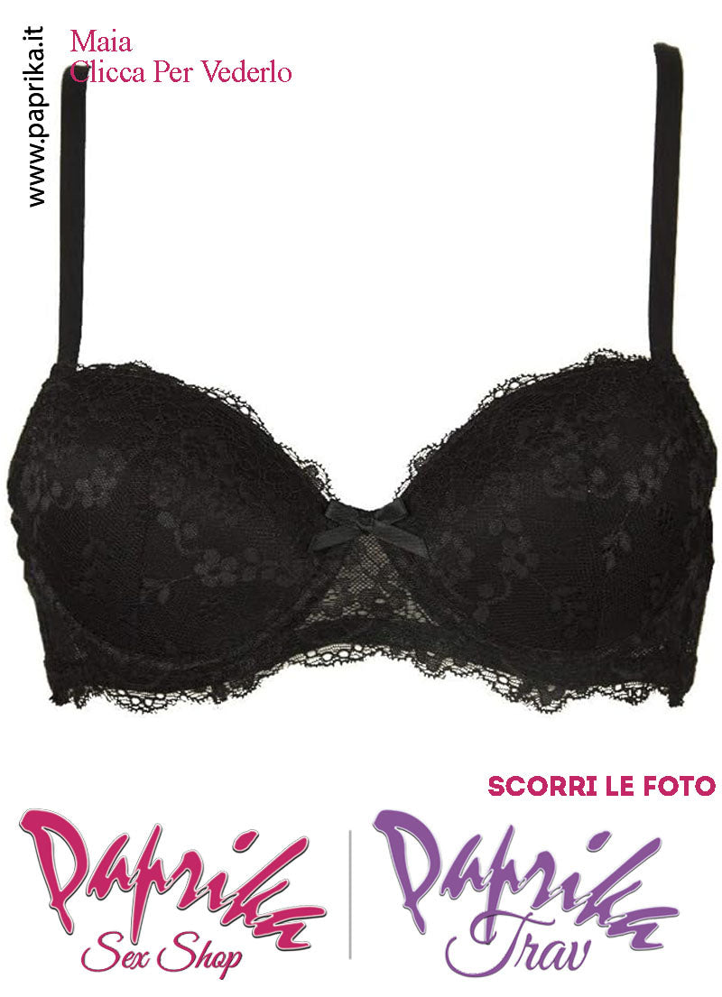 Set Seno Silicone 1^ + Reggiseno Pizzo Nero Non Imbottito
