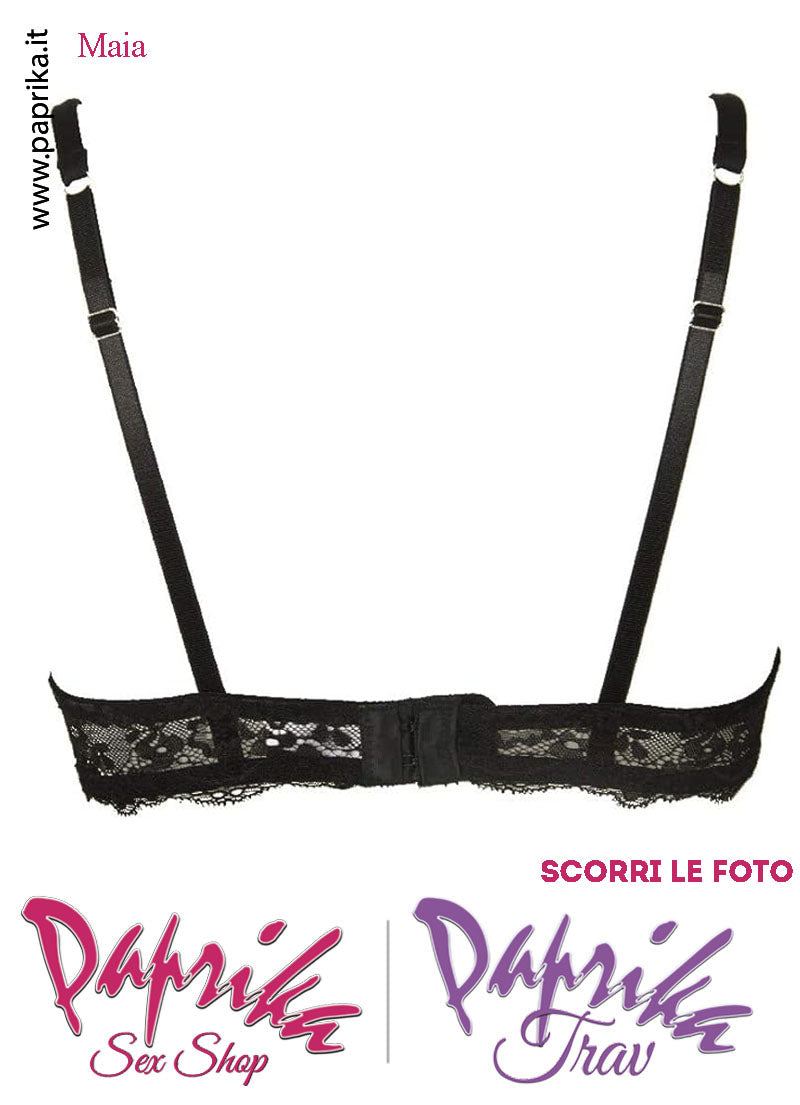Set Seno Silicone 1^ + Reggiseno Pizzo Nero Non Imbottito