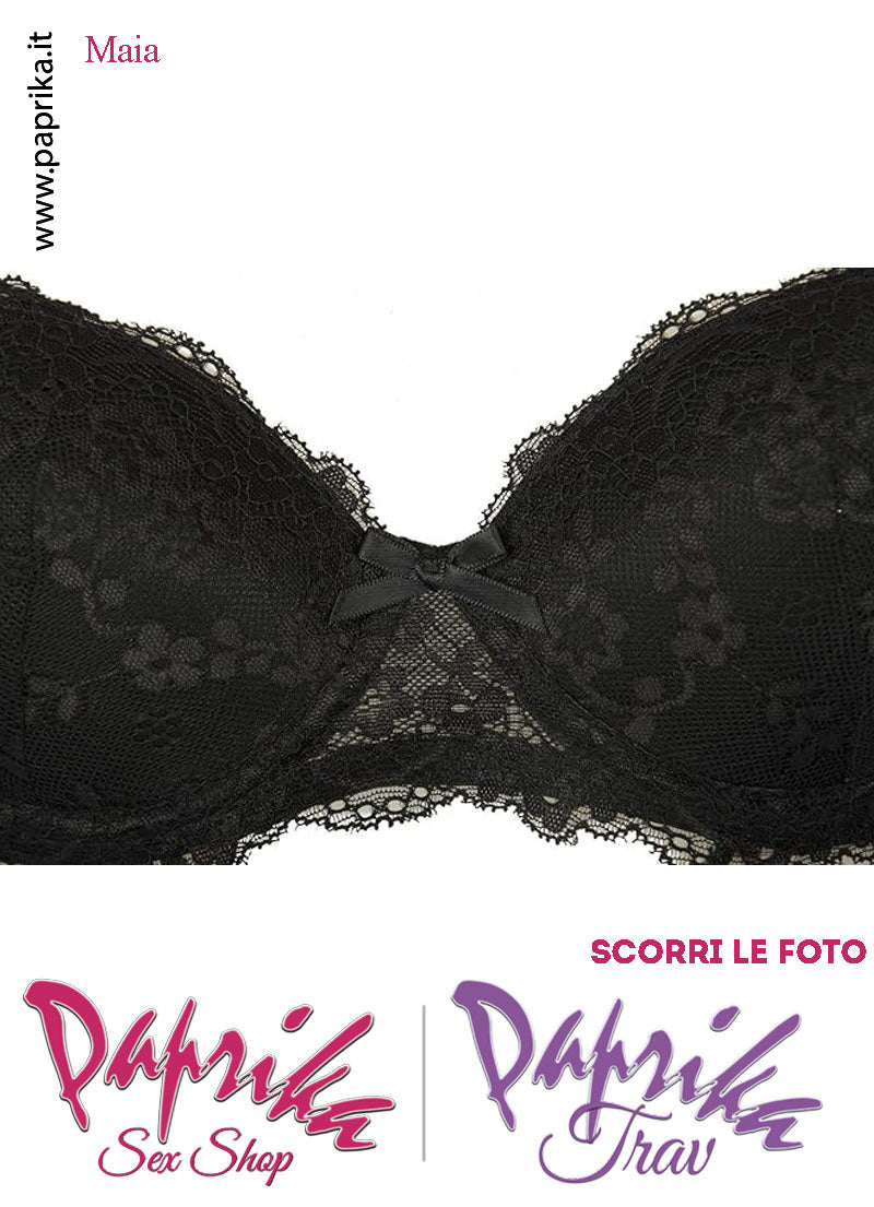 Set Seno Silicone 1^ + Reggiseno Pizzo Nero Non Imbottito