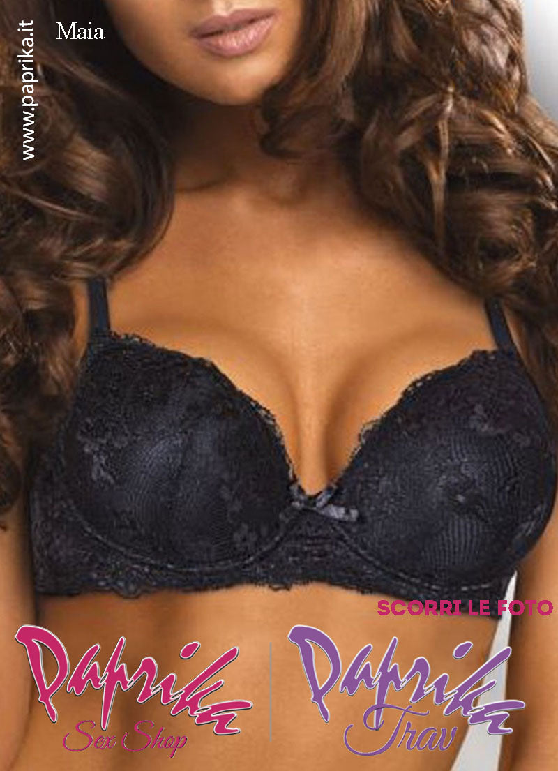 Set Seno Silicone 1^ + Reggiseno Pizzo Nero Non Imbottito