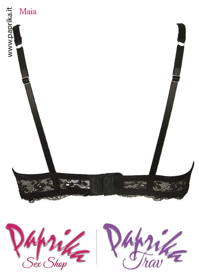 Reggiseno Pizzo Coprente Spalline Staccabili Regolabili Fiocco