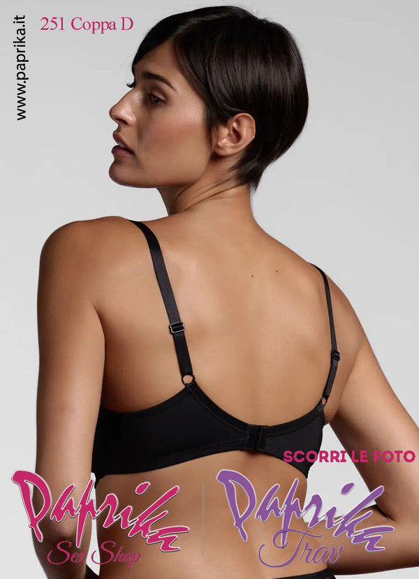 Reggiseno Pizzo Trasparente Spalline Regolabili Ferretto Coppa D