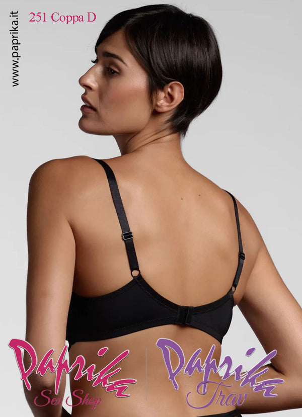 Reggiseno Pizzo Trasparente Spalline Regolabili Ferretto Coppa D
