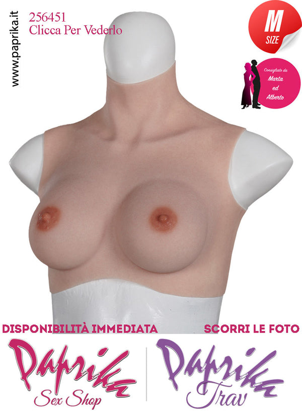 Top Indossabile Seno Silicone Coppa D Medium Trav Collo Alto Realistico