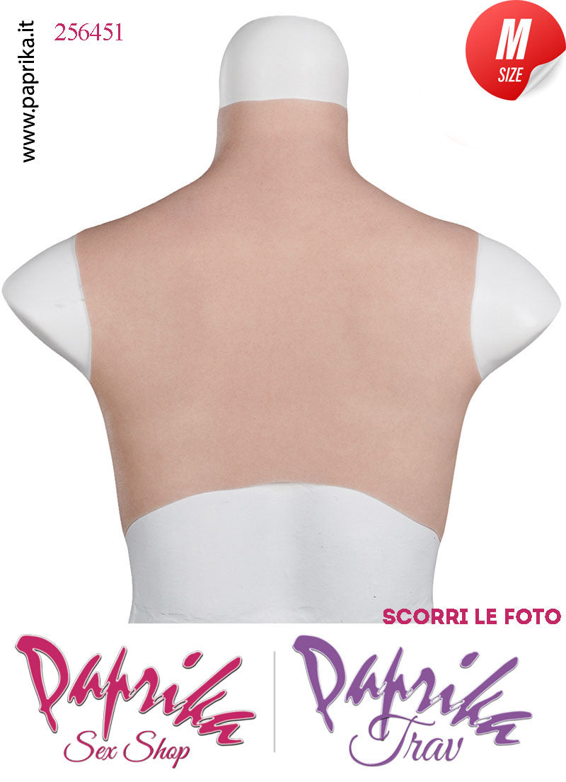 Top Indossabile Seno Silicone Coppa D Medium Trav Collo Alto Realistico