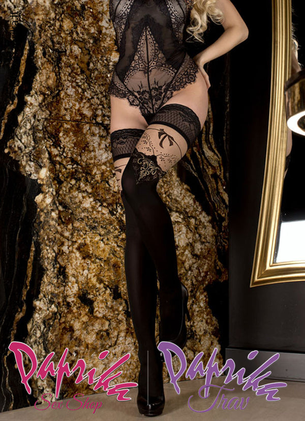 Autoreggenti Sexy Velate 60/20 Denari Coprenti Disegni Lurex