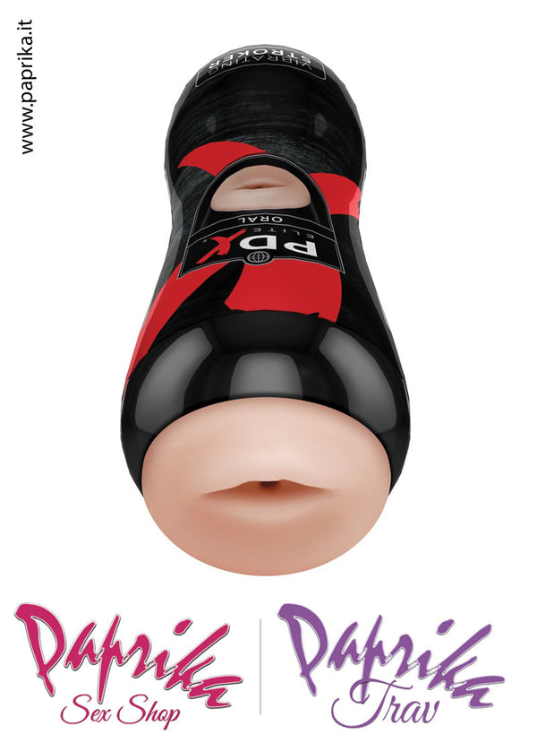 Bocca Masturbatore Maschile Morbido Vibrante TPR Tubo