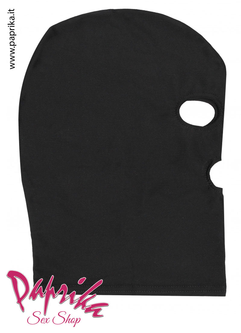 Cappuccio Sadomaso Unisex Occhi Bocca Aperti Senza Cerniera Lycra