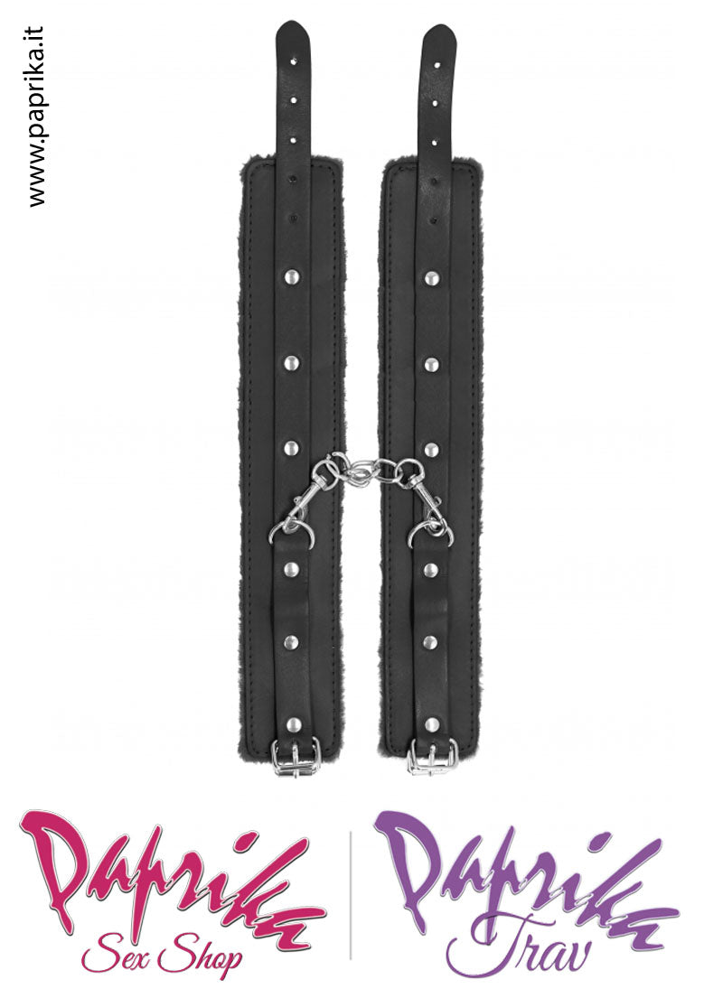 Cavigliere Bdsm Pelle Imbottite Fibbie Catenella Moschettoni