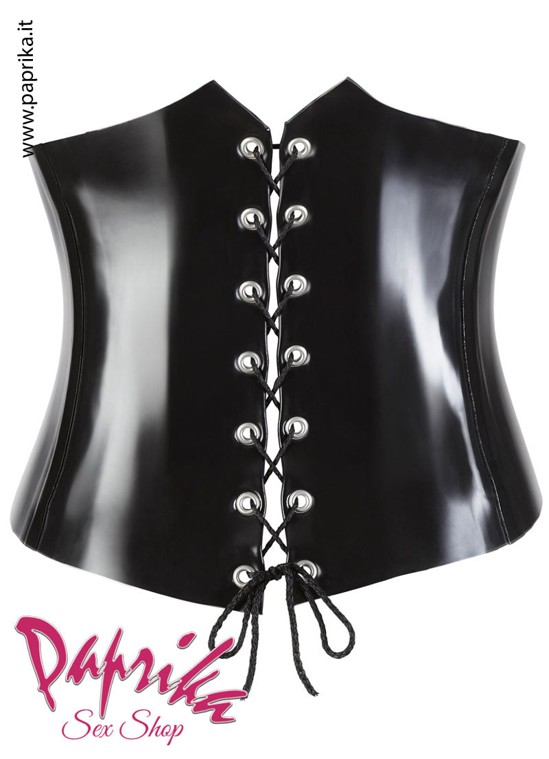 Stringivita Corsetto Latex Fetish Busk Anteriore Allacciatura Posteriore