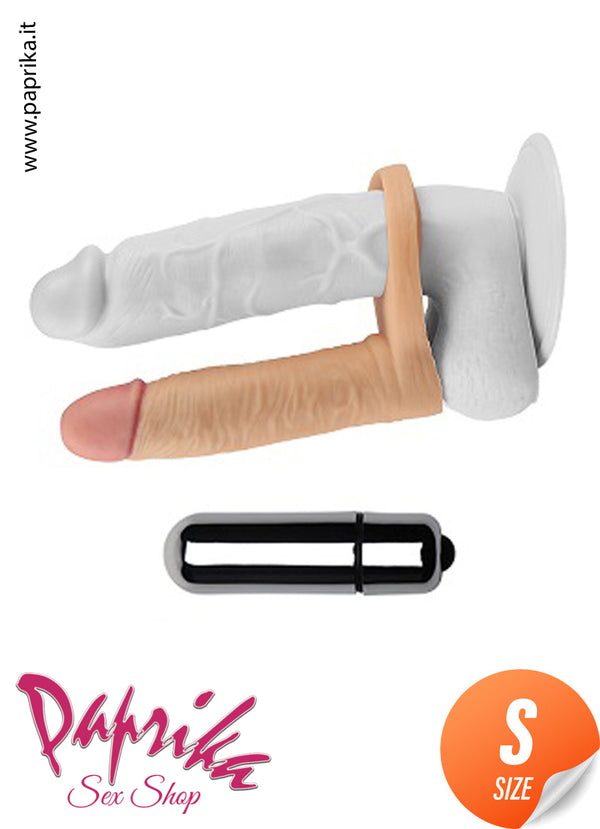 Fallo Vibrante Indossabile Doppia Penetrazione 13 cm Ø 30