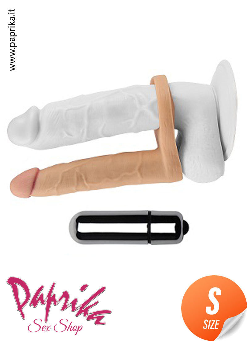 Fallo Vibrante Indossabile Doppia Penetrazione 14 cm Ø 29