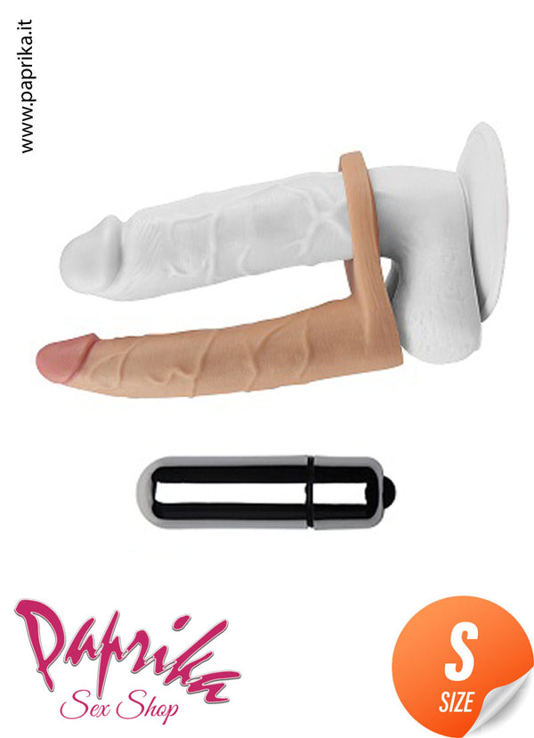 Fallo Vibrante Indossabile Doppia Penetrazione 16 cm Ø 30