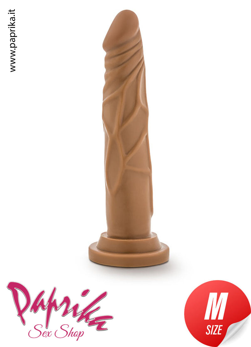 Dildo Fallo Pvc Unisex Morbido Venature 18 cm Ø 35 Ventosa Non Vibrante