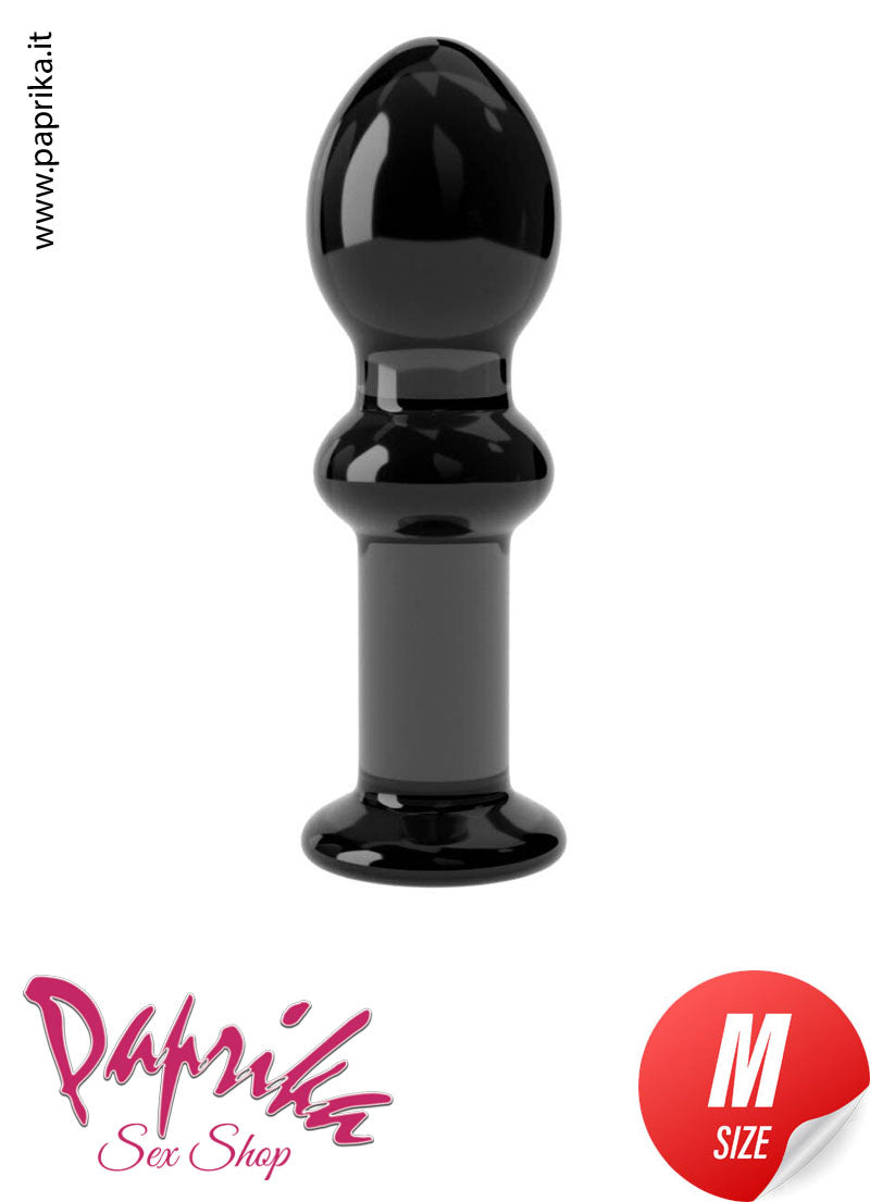 Dildo Anale Sagomato Punta Larga Unisex 11 cm Ø 35 Vetro Infrangibile