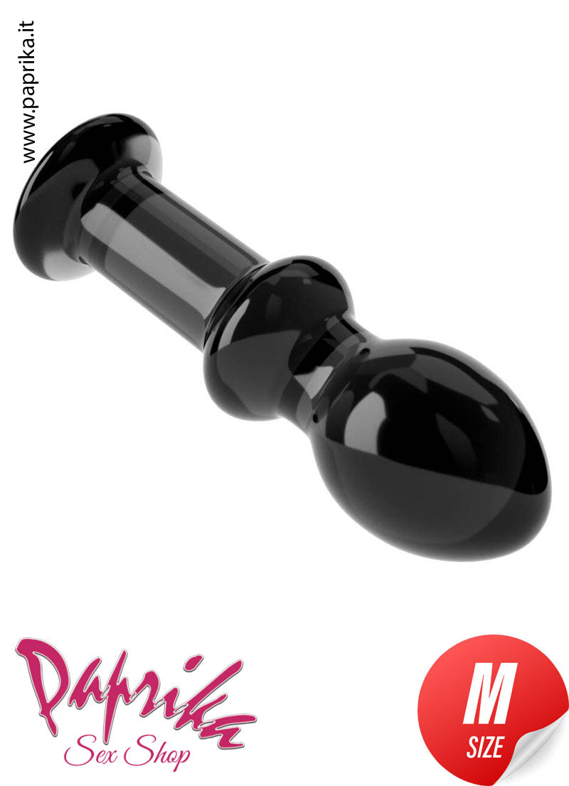 Dildo Anale Sagomato Punta Larga Unisex 11 cm Ø 35 Vetro Infrangibile