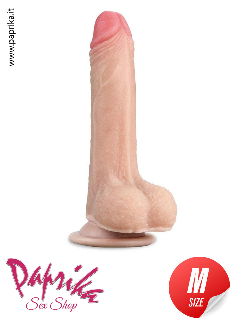 Fallo Testicoli Tpe Morbido Pelle Mobile 16 cm Ø 36 Ventosa