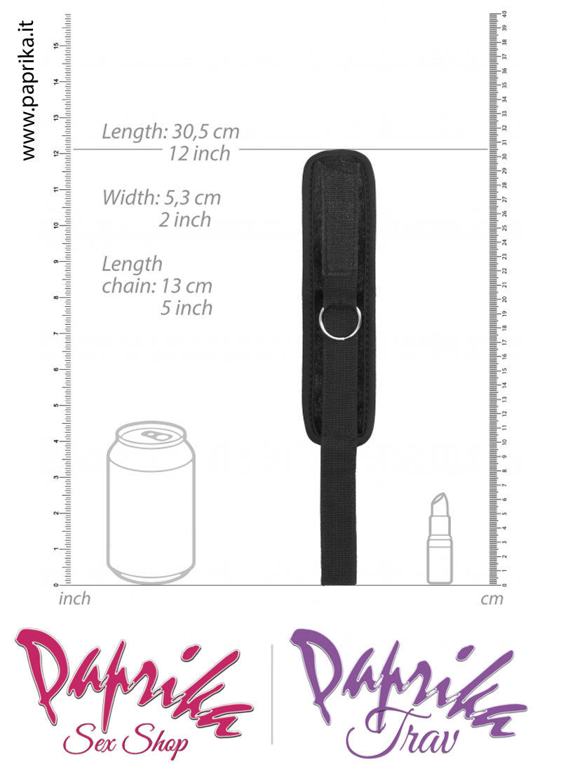 Manette Polsiere Bdsm Imbottite Velluto Velcro Catenella Moschettoni