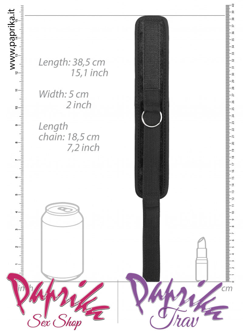 Manette Polsiere Bdsm Imbottite Velluto Velcro Catenella Moschettoni