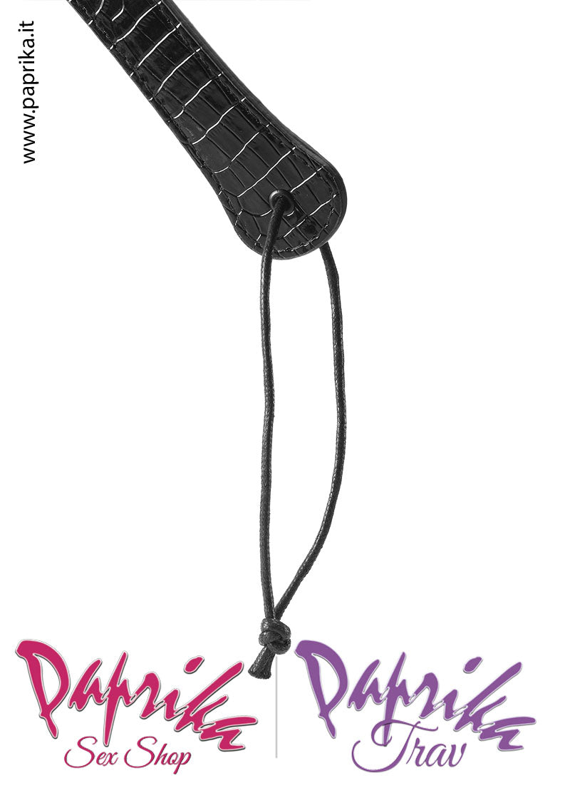 Paddle Sculacciatore Double Face Liscio Lavorato Nero Vinile