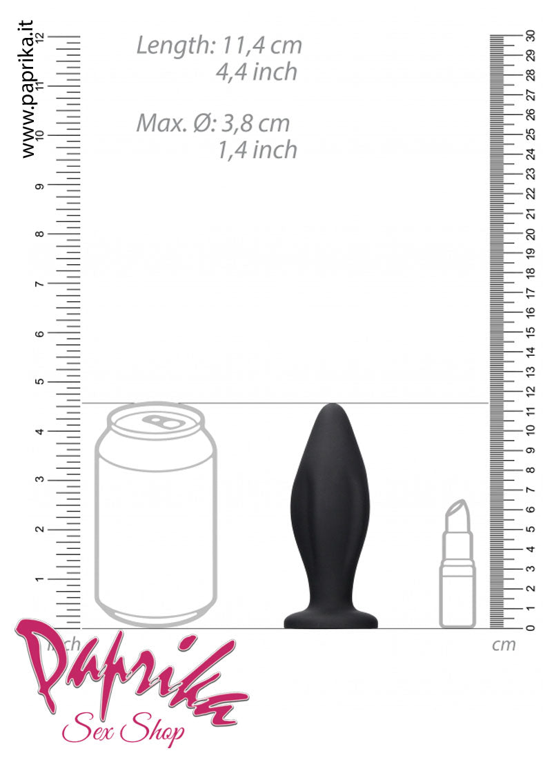 Plug Anale Sagomato Unisex 12 cm Ø 44 Ventosa Non Vibrante
