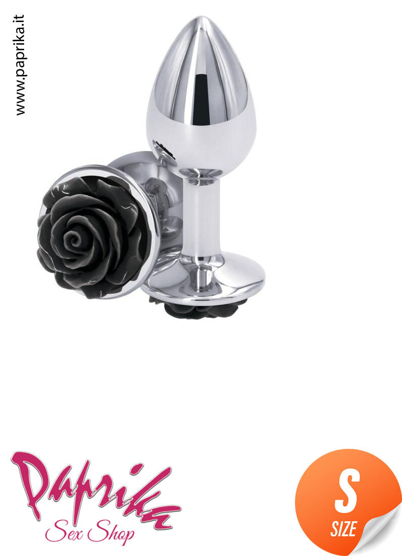 Rosebud Plug Anale Small 7 cm Ø 28 Alluminio Bronzo Fiore In Rilievo