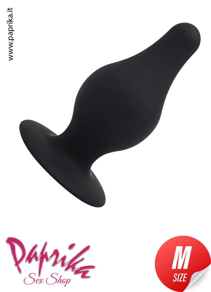 Plug Anale Sagomato Silicone Termoreattivo Ventosa 2 Misure