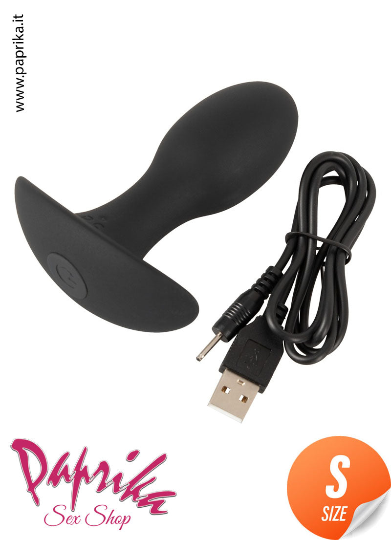 Plug Anale Small Unisex Silicone 9 cm Ø 30 Vibrante 20 Velocità