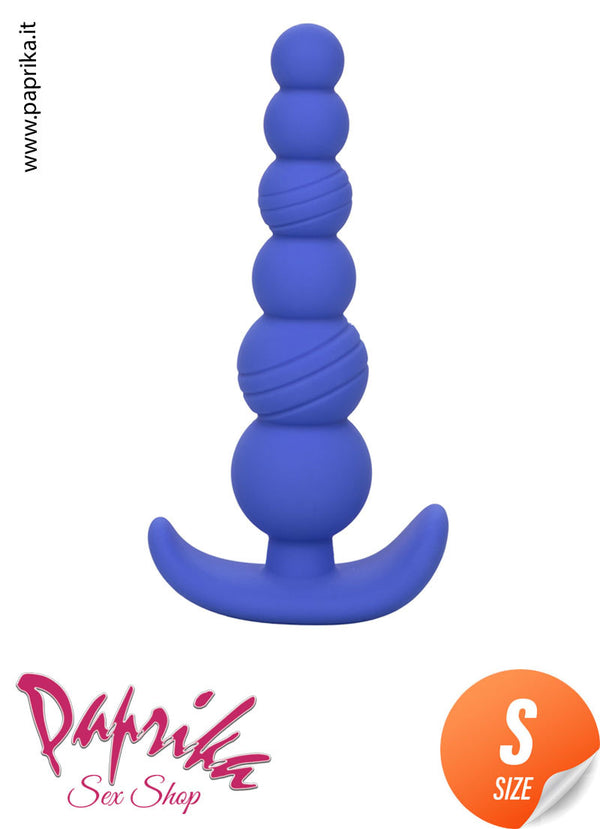 Palline Anali Plug Unisex Silicone 12 cm 6 Sfere Ø da 15 a 30 mm Base Curva