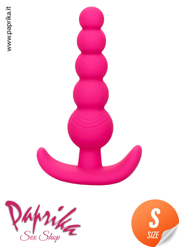 Palline Anali Plug Unisex Silicone 12 cm 6 Sfere Ø da 15 a 30 mm Base Curva