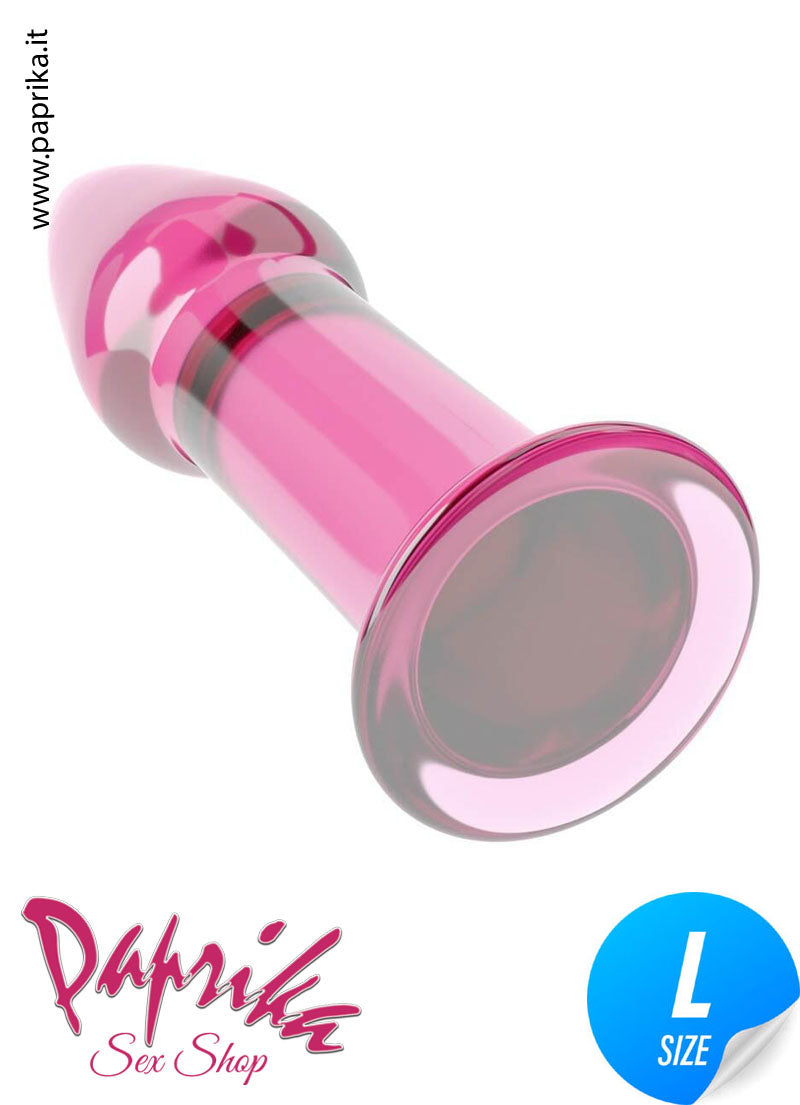 Dildo Anale Liscio Punta Larga Unisex 13 cm Ø 40 Vetro Infrangibile